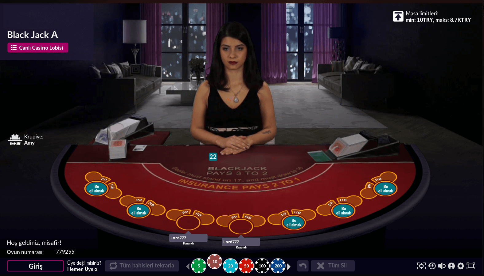 Betconstruck Blackjack