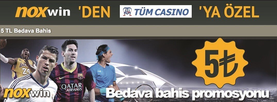 NOXWİN 5TL BEDAVA BAHİS BONUSU